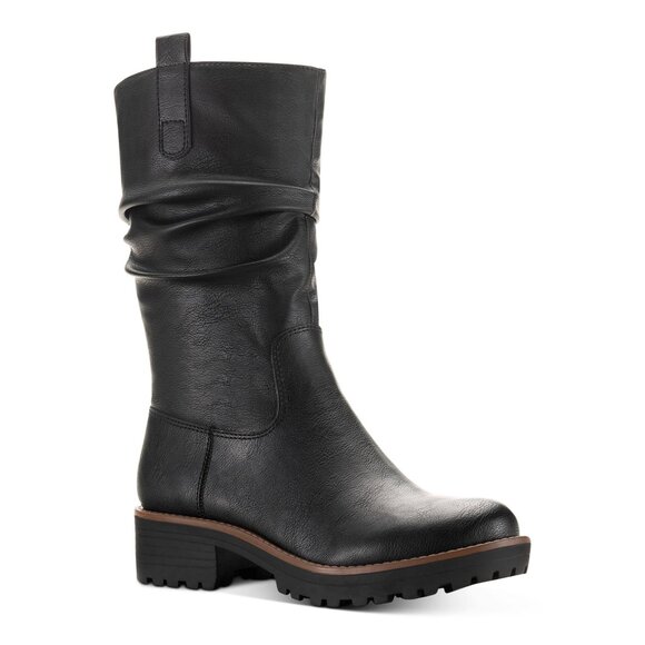 Sun + Stone Shoes - SUN + STONE Nelliee Lug Sole Slouch Boots Size 5M - G76